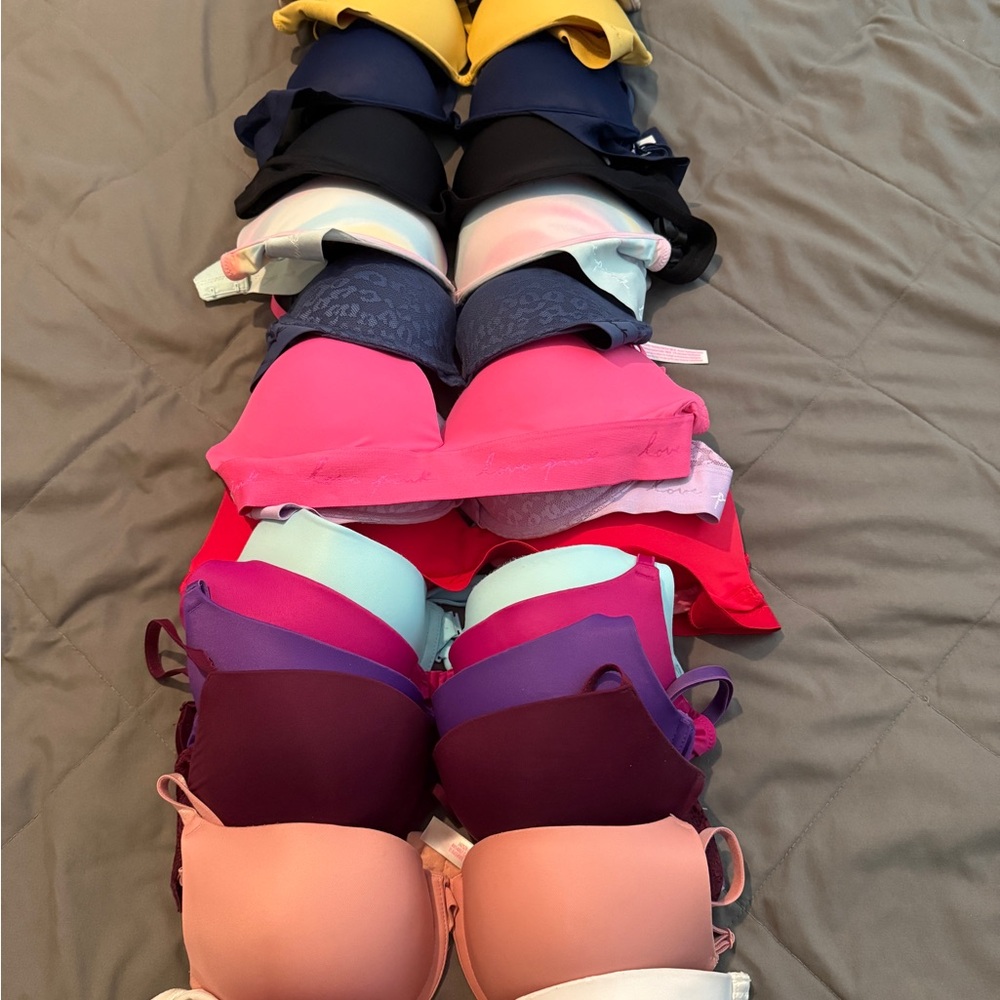 Bundle Pink bras, 36B, quantity 16.